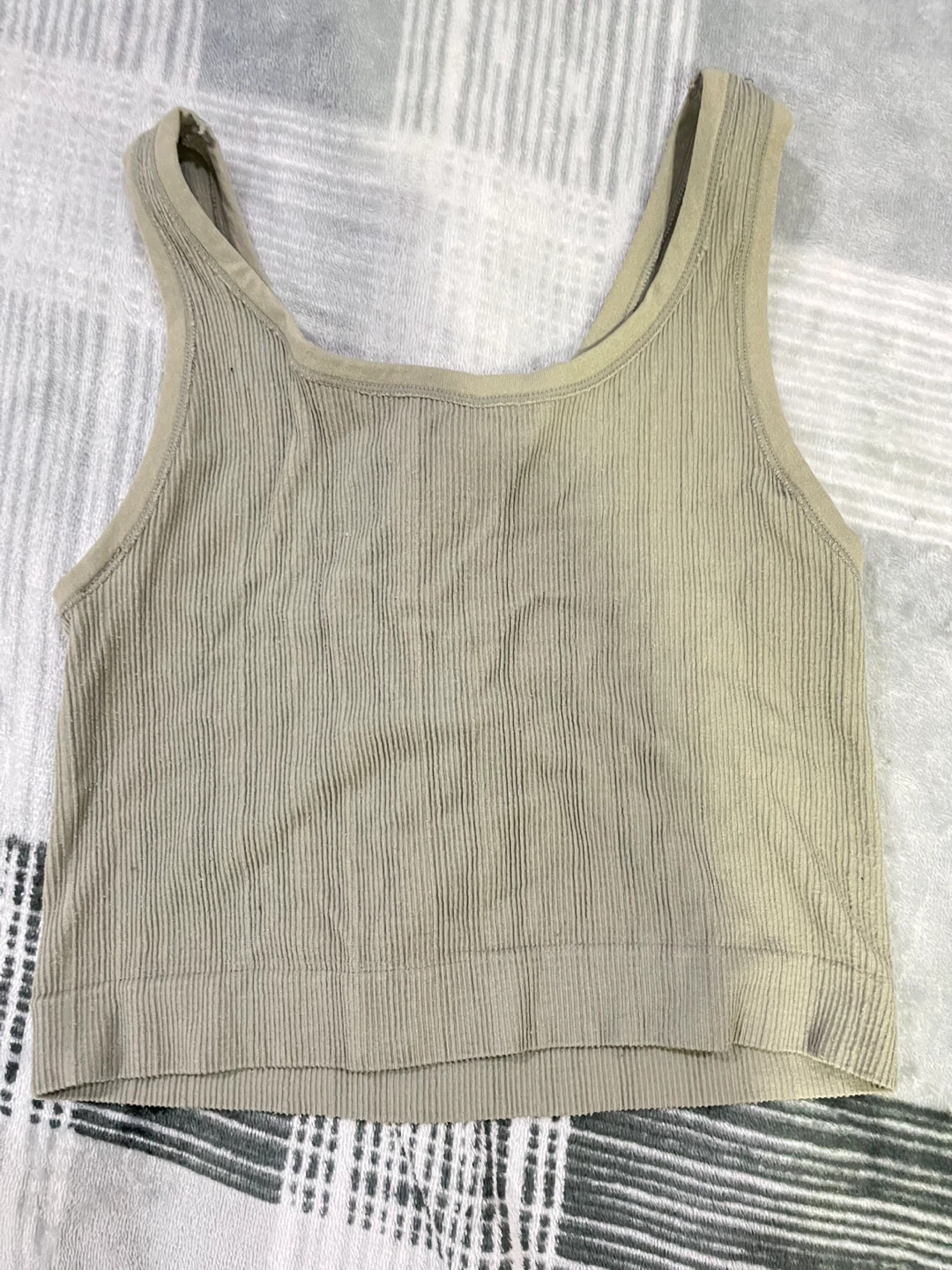 Green Ribbed Tank Top - photo 2