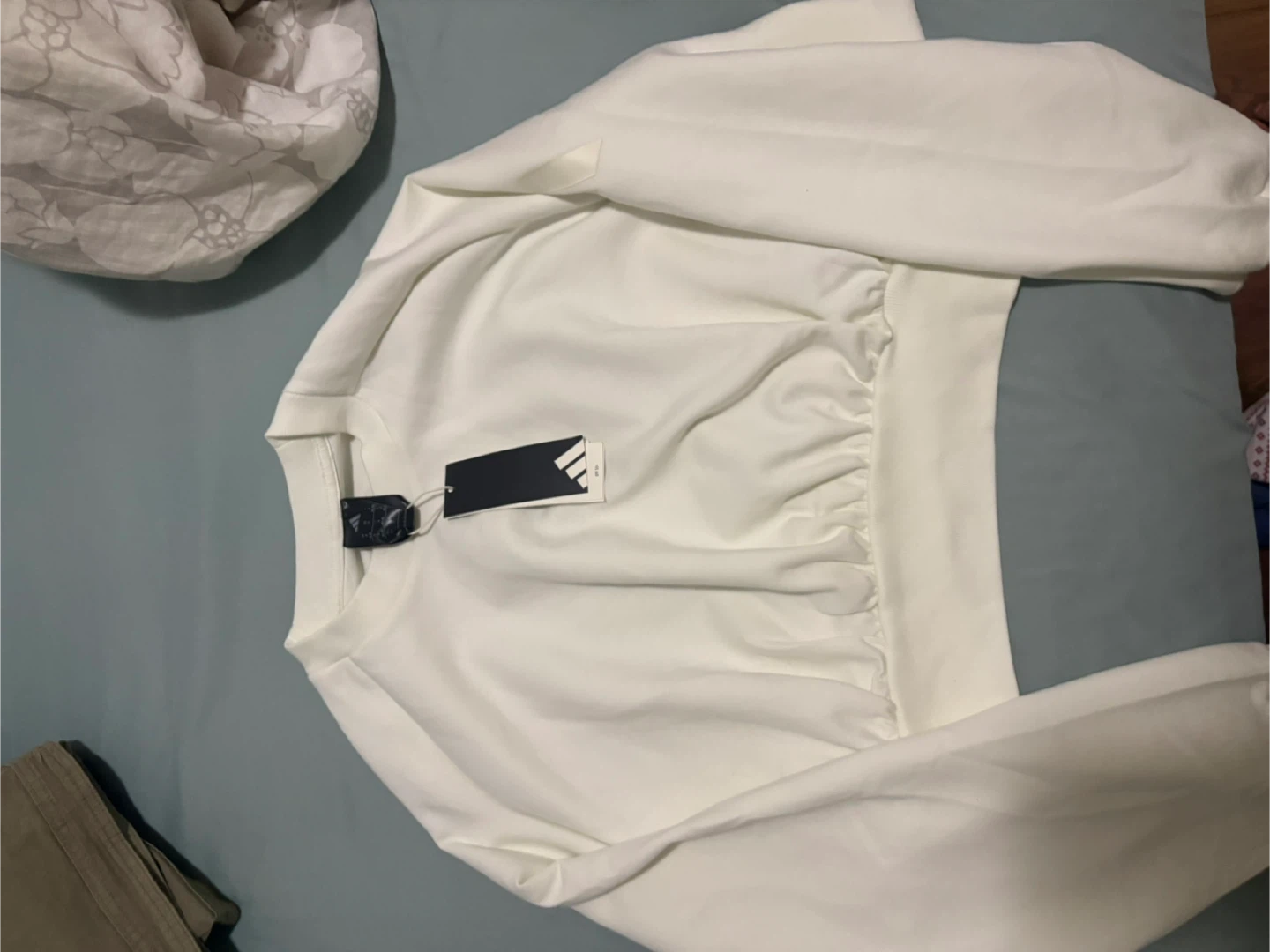 girls cropped Adidas sweatshirt - photo 2