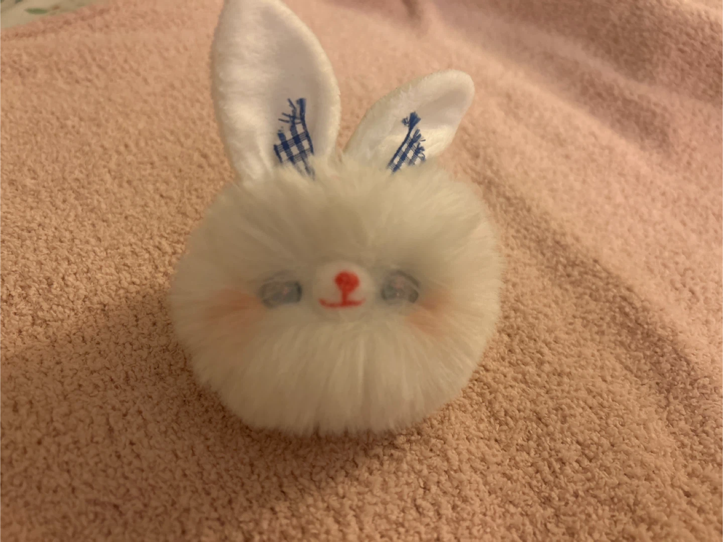 Cute Bunny Pom Pom Keychain