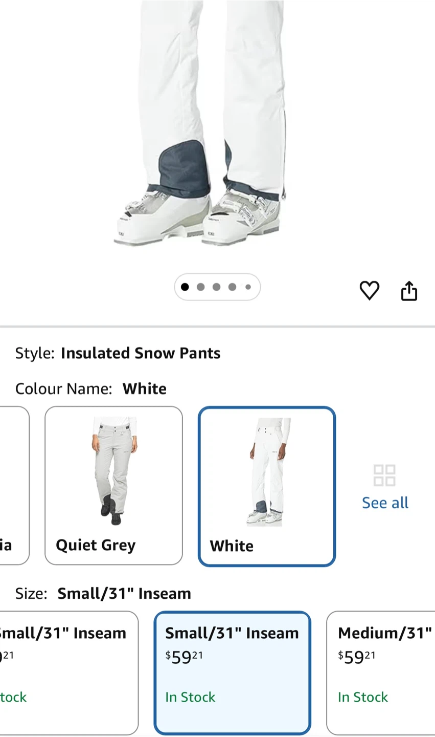 New Arctix Women's Snow Pants - White, Size Small - photo 4