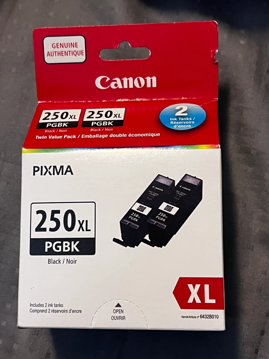 Canon PGI-250 XL Black Ink Cartridge Twin Pack - NEW