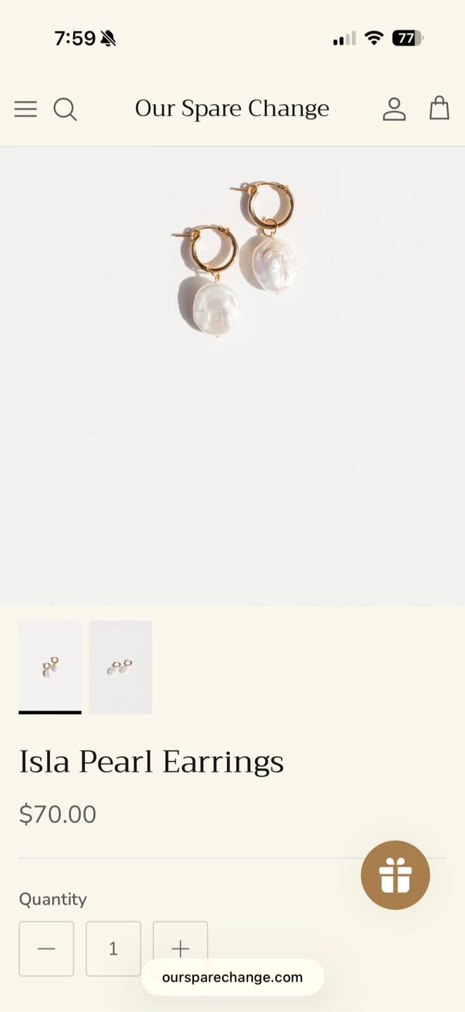 Brand new Isla Pearl Earrings - Gold - photo 3