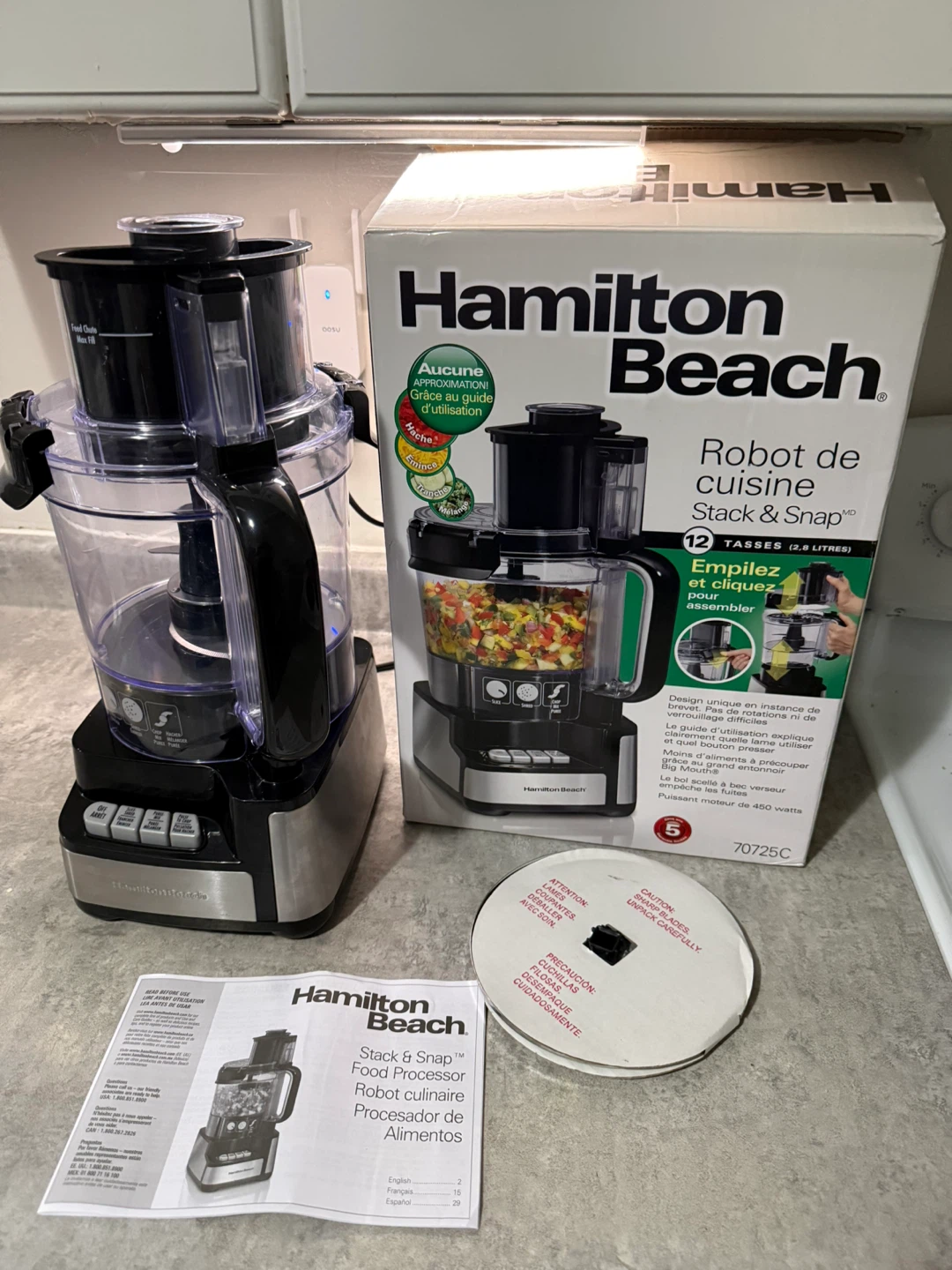 Hamilton Beach 12-Cup Stack And Snap Food Processor