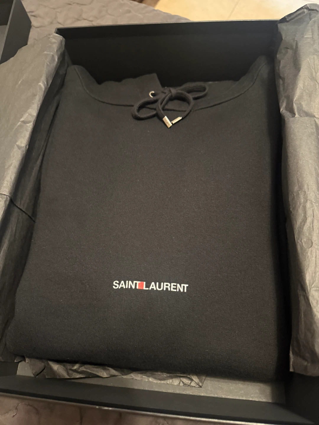 Saint Laurent Black Hoodie - New with Box - photo 2