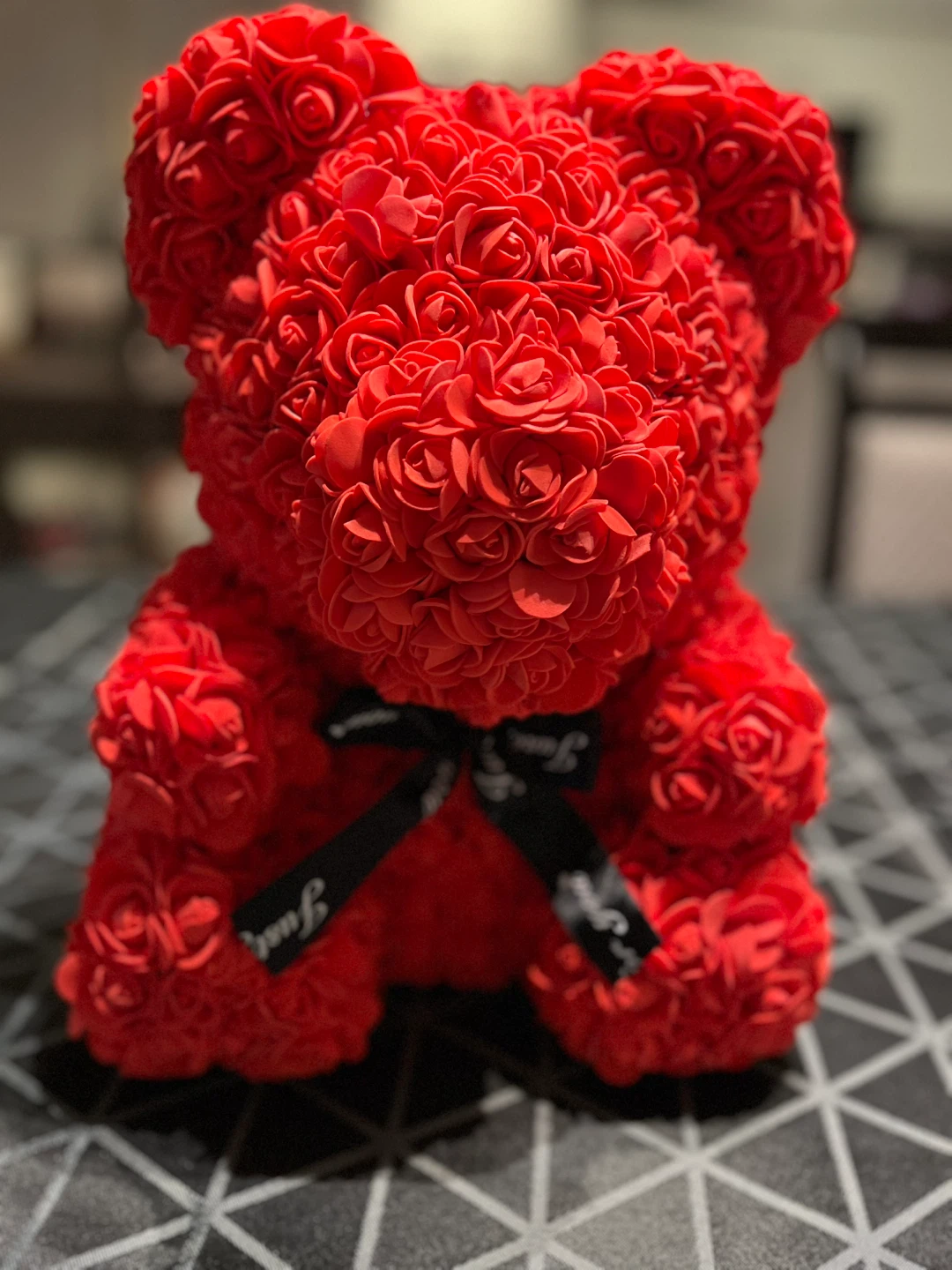 Red Rose Teddy Bear - 13 inches