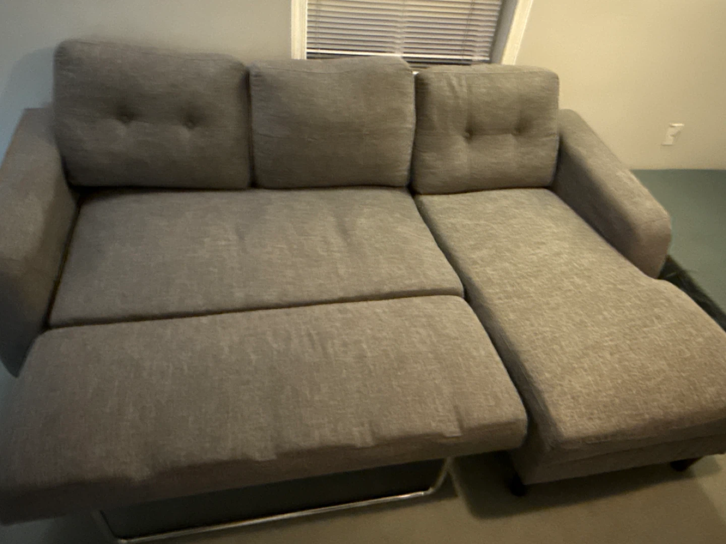 Grey Sectional Sofa with Chaise Lounge - photo 3