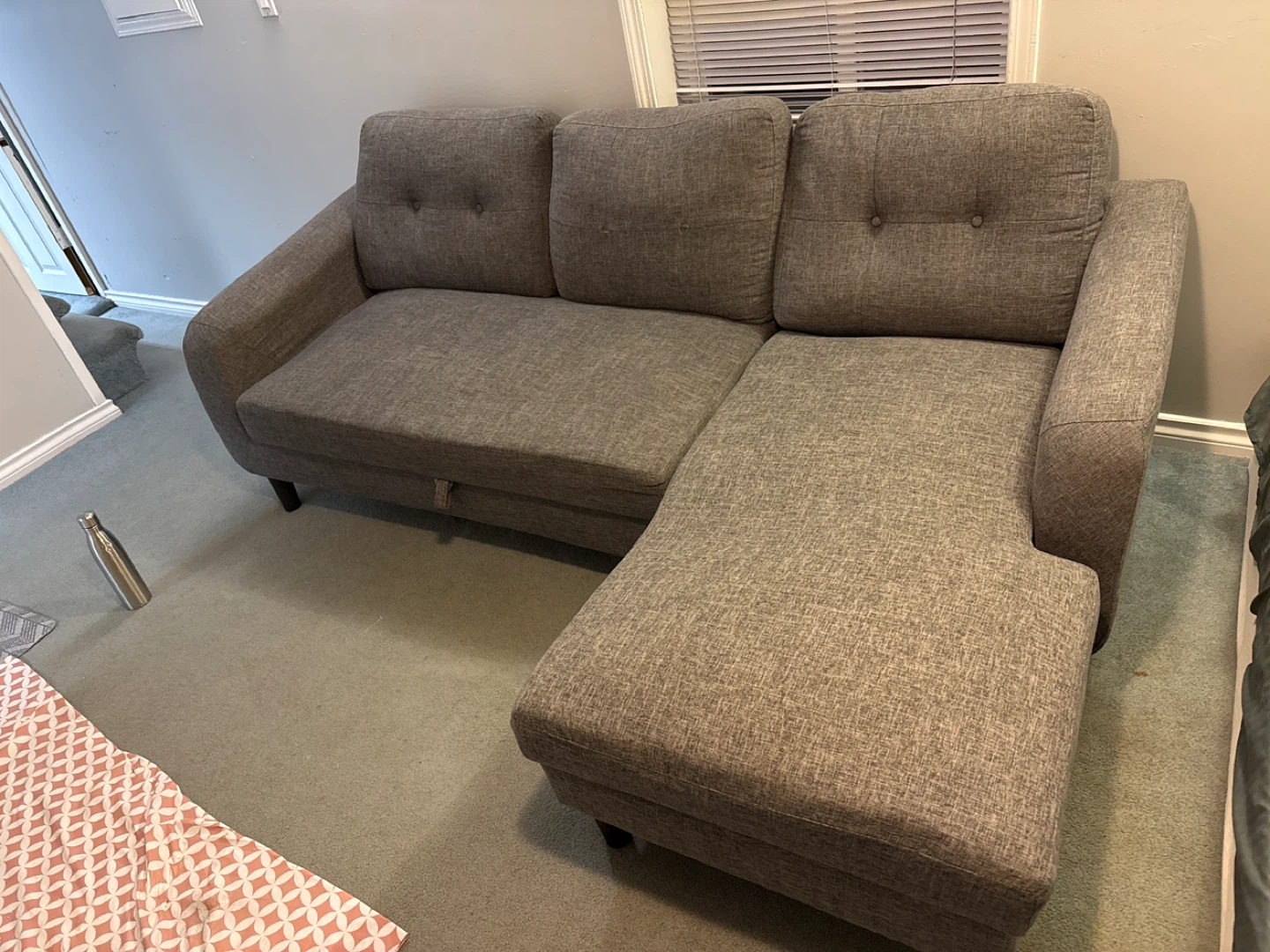 Grey Sectional Sofa with Chaise Lounge