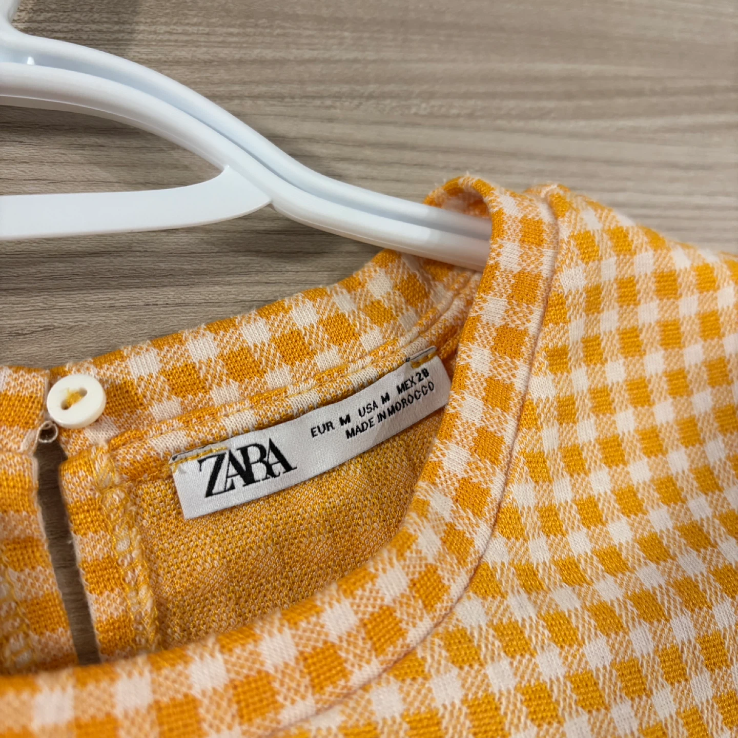 Zara Gingham long Dress - Size M