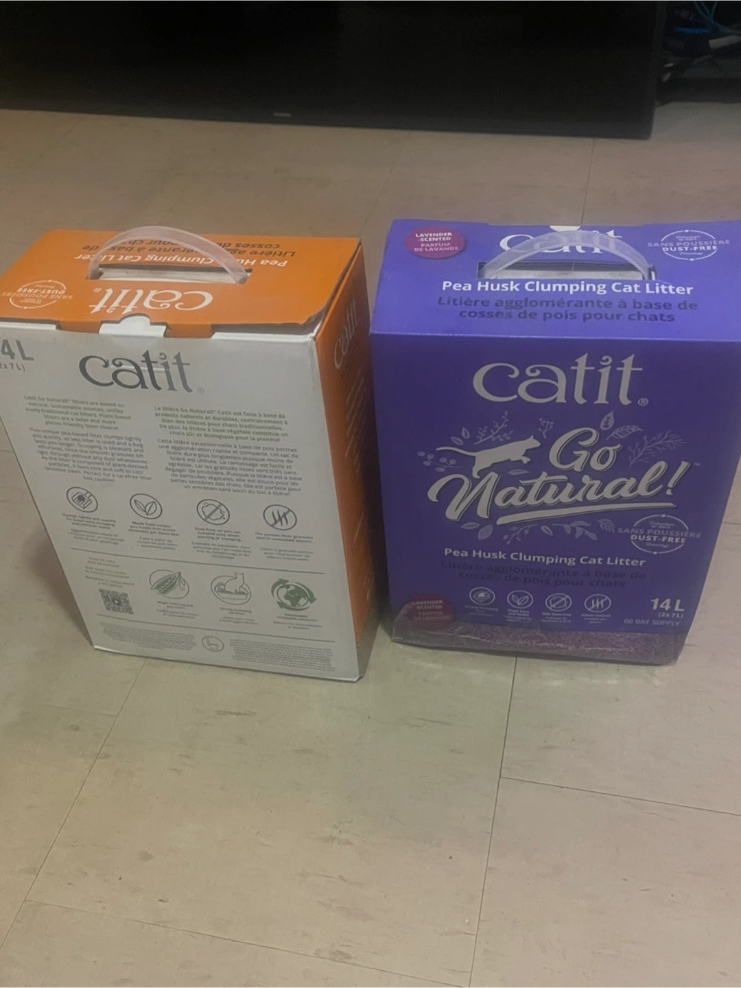 2 Boxes of Catit Go Natural! Pea Husk Clumping Cat Litter - 14L - photo 2