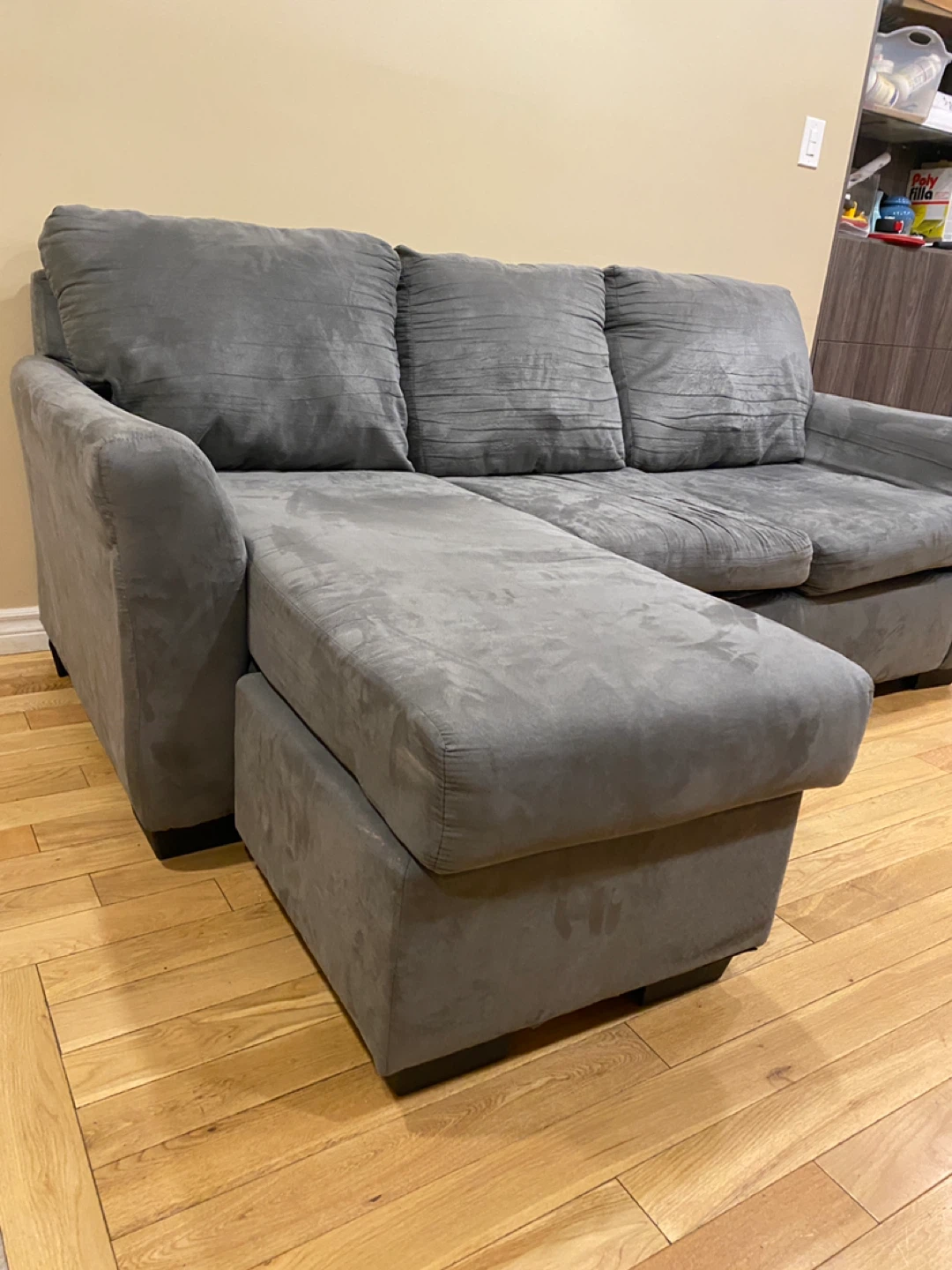 Modern Grey Sectional Sofa with Reversible Chaise (CAN DELIVER) - photo 2