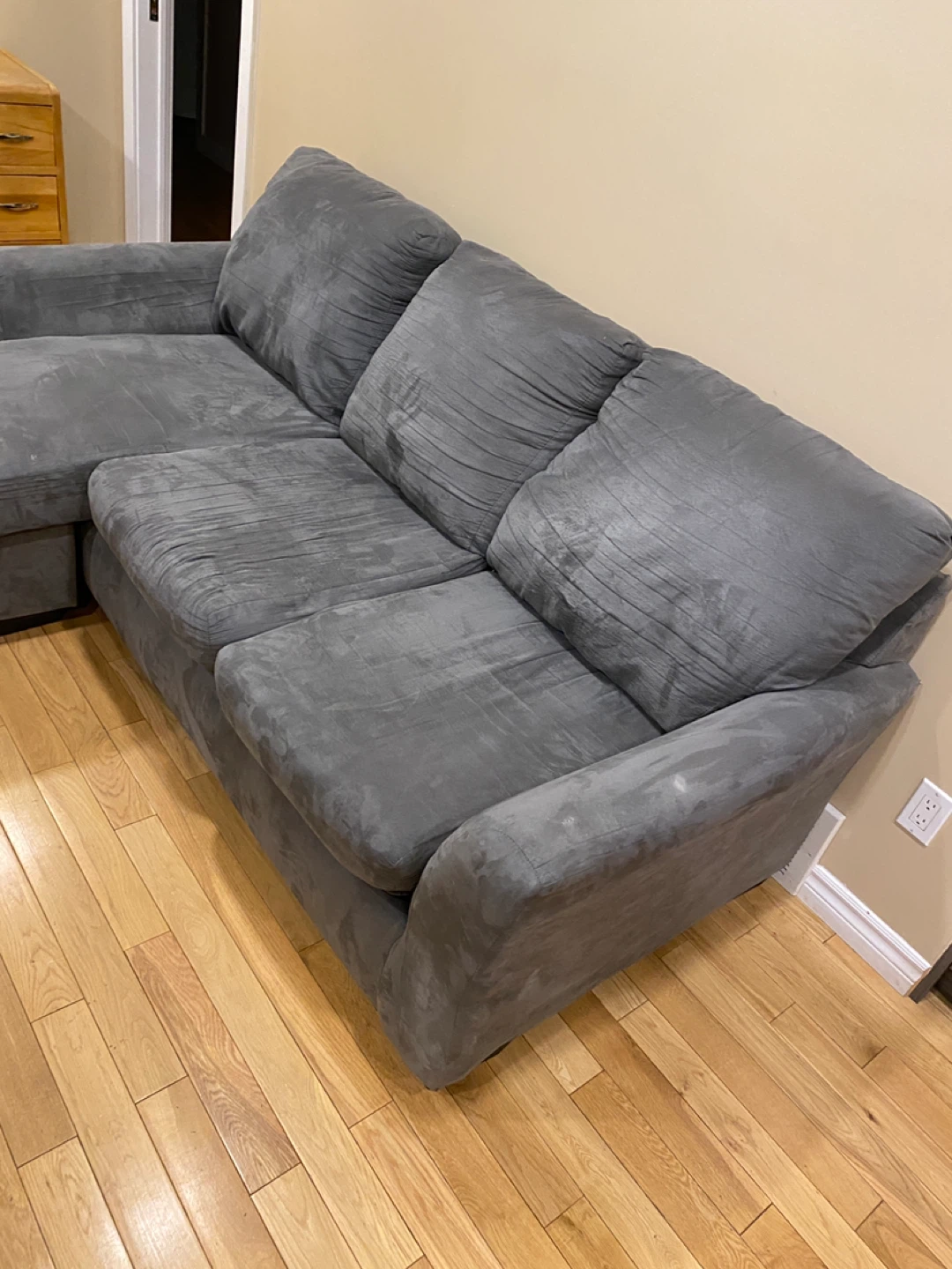 Modern Grey Sectional Sofa with Reversible Chaise (CAN DELIVER) - photo 3