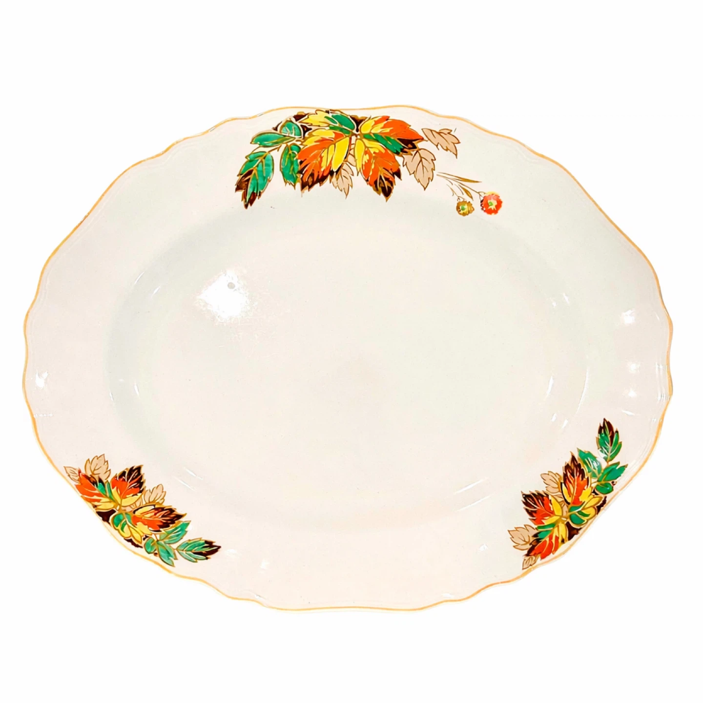 Sunshine “Regd Sol 39142” England Leaf Platter, c. 1930-1950s