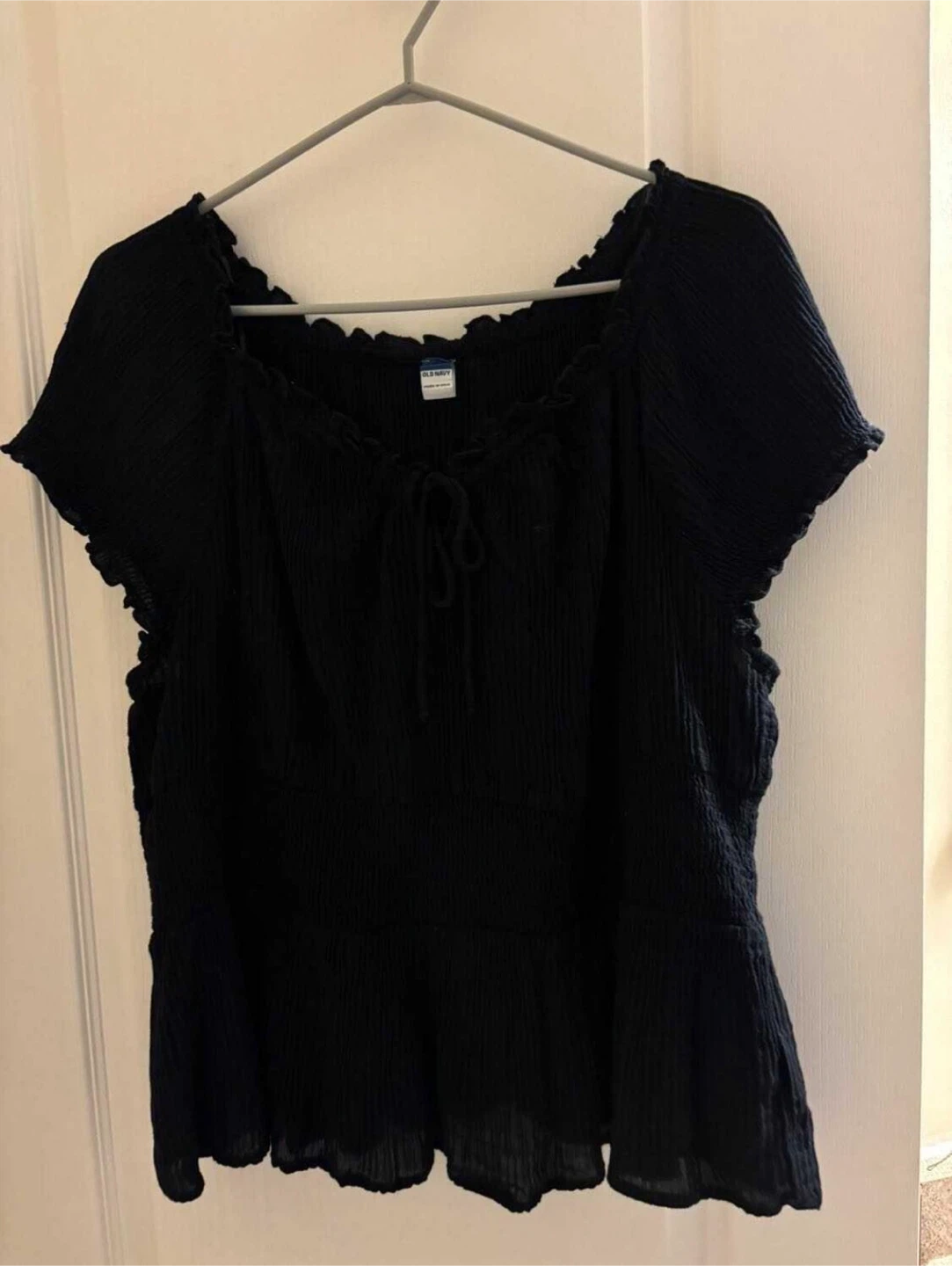 Old Navy Black Peplum Top - XL