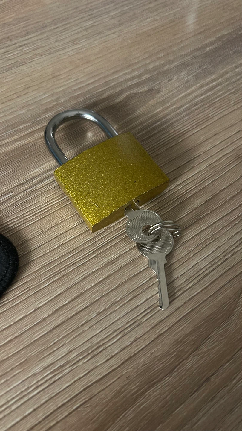 Gold Padlock with Keys