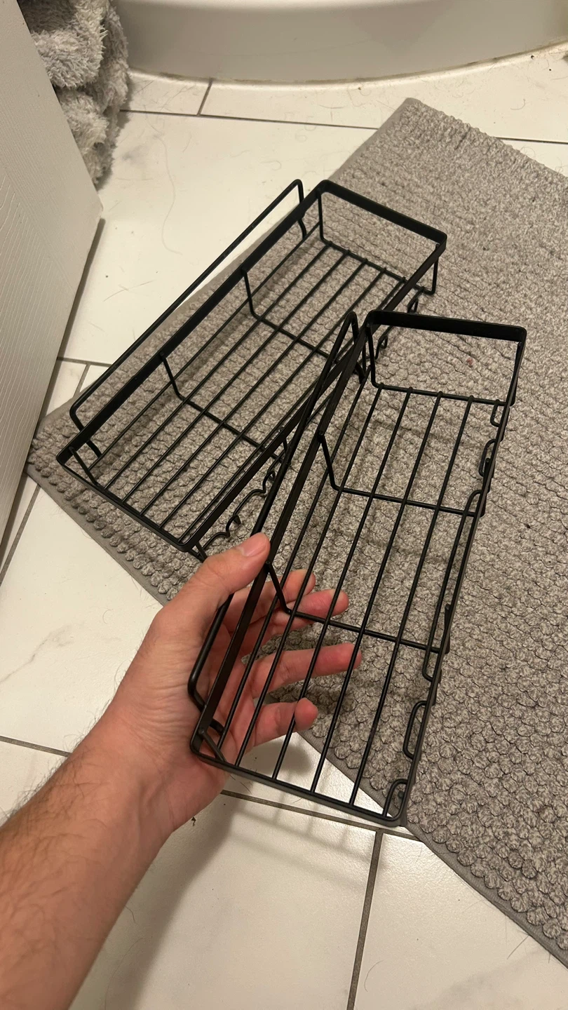 Black Wire Shower Baskets - Set of 2 - photo 2