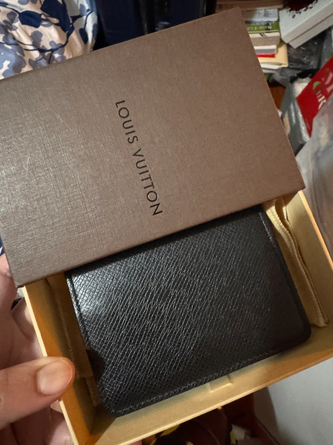 Louis Vuitton Black Card Holder with Box - photo 4