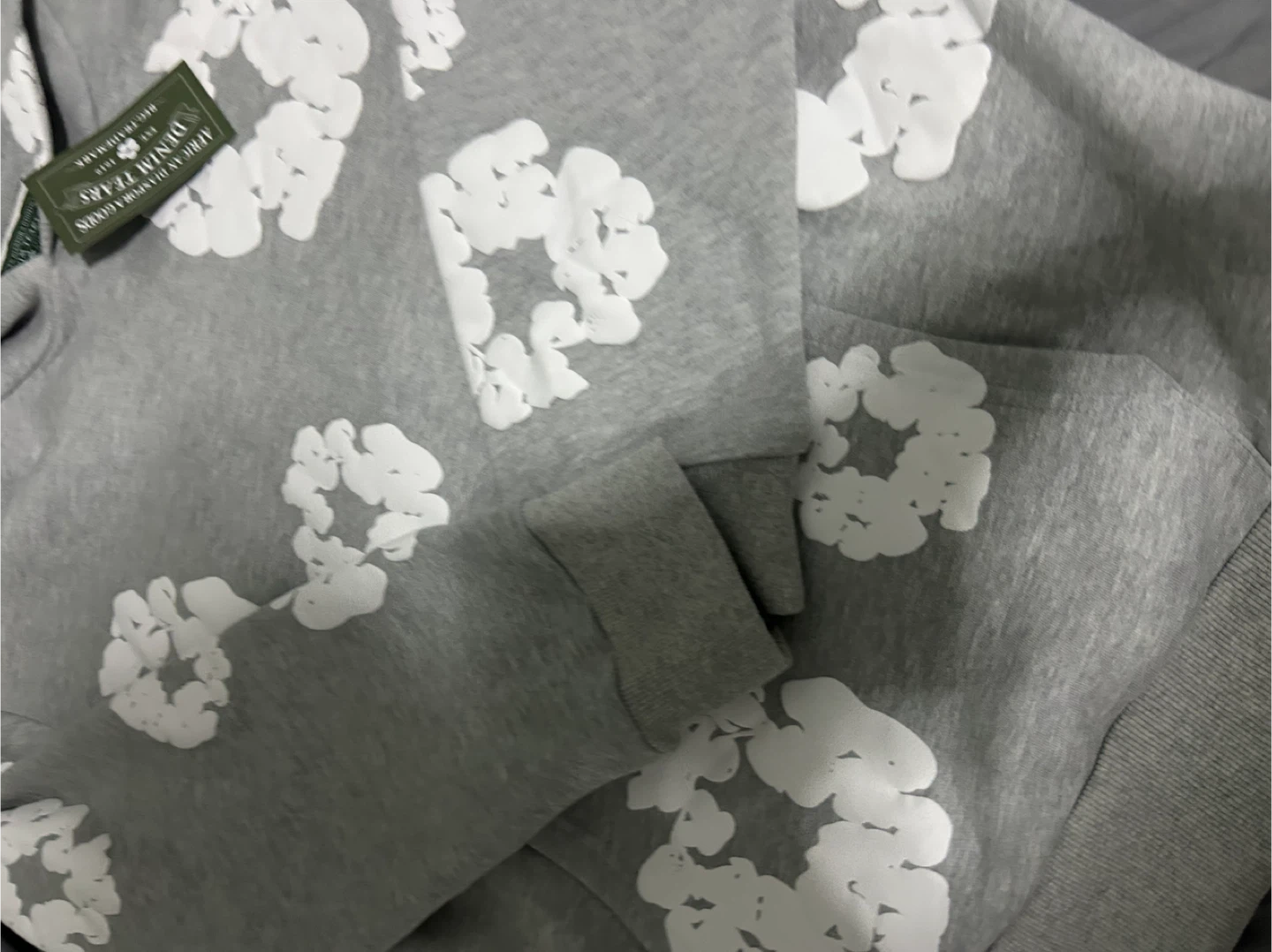 African Denim Tears Gray Hoodie - photo 4