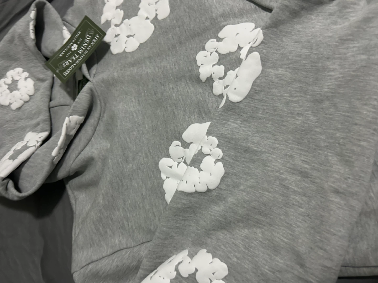 African Denim Tears Gray Hoodie - photo 5