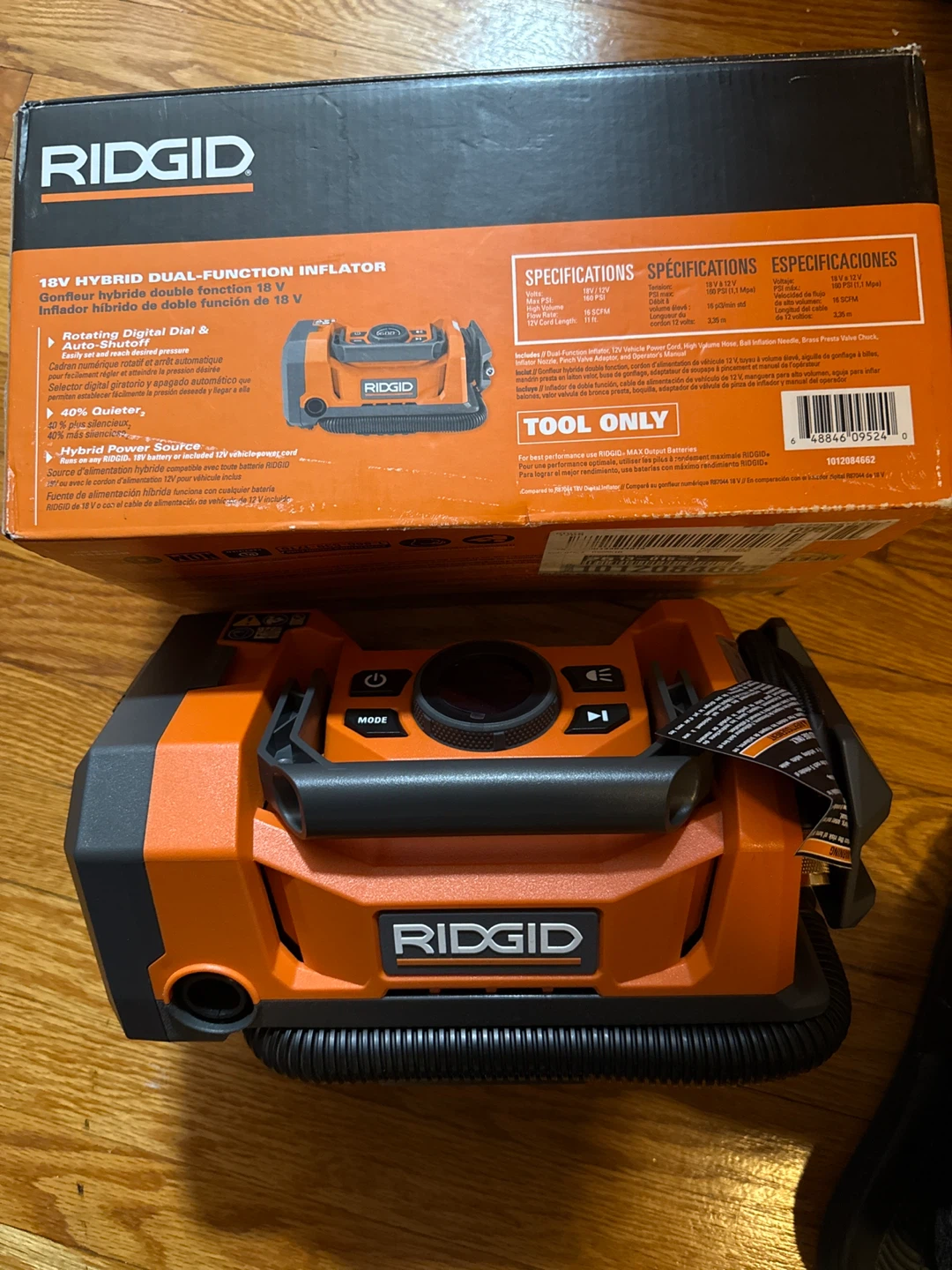 Ridgid 18V Hybrid Dual-Function Inflator - photo 5