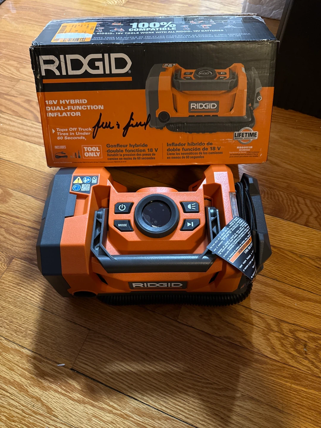 Ridgid 18V Hybrid Dual-Function Inflator
