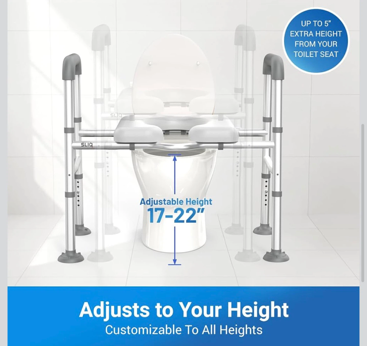 SLIQ Toilet Safety Frame - Adjustable - photo 4