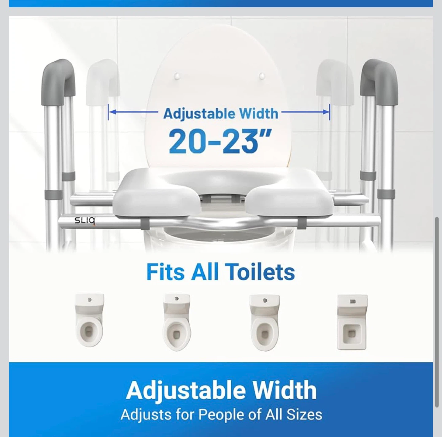 SLIQ Toilet Safety Frame - Adjustable - photo 5