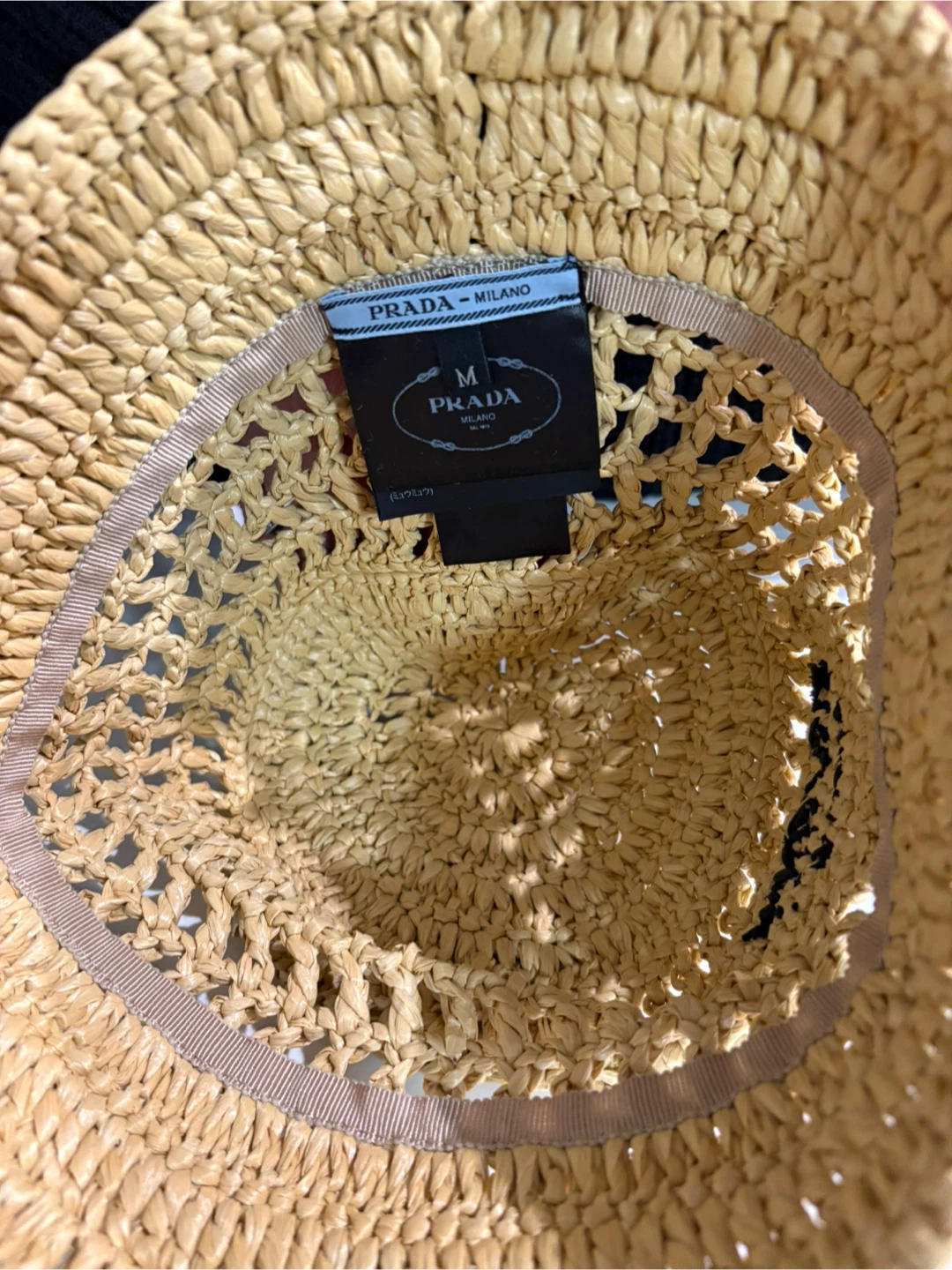 Prada Milano Raffia Bucket Hat - Size M - photo 3