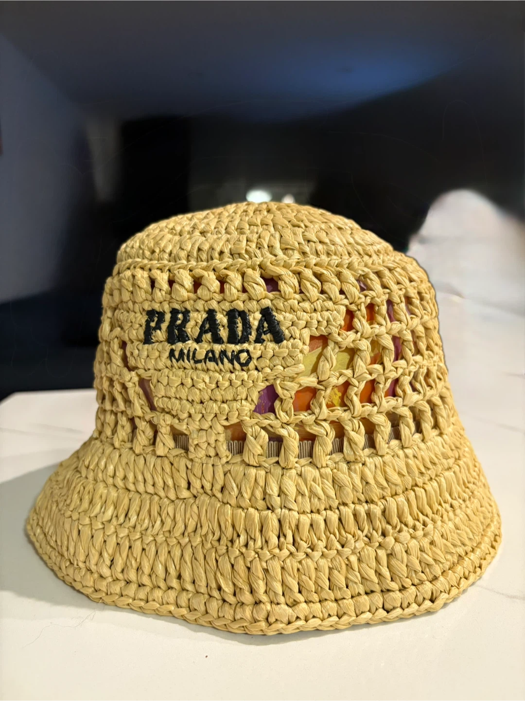 Prada Milano Raffia Bucket Hat - Size M - photo 2