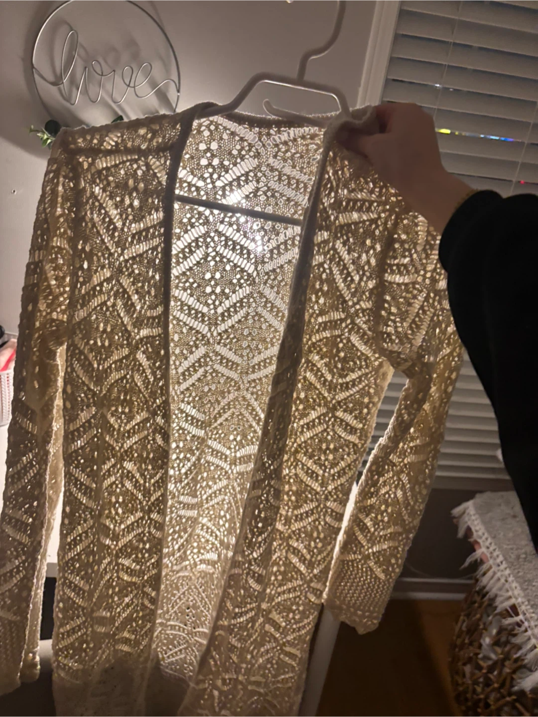 Cream Crochet Cardigan - photo 2