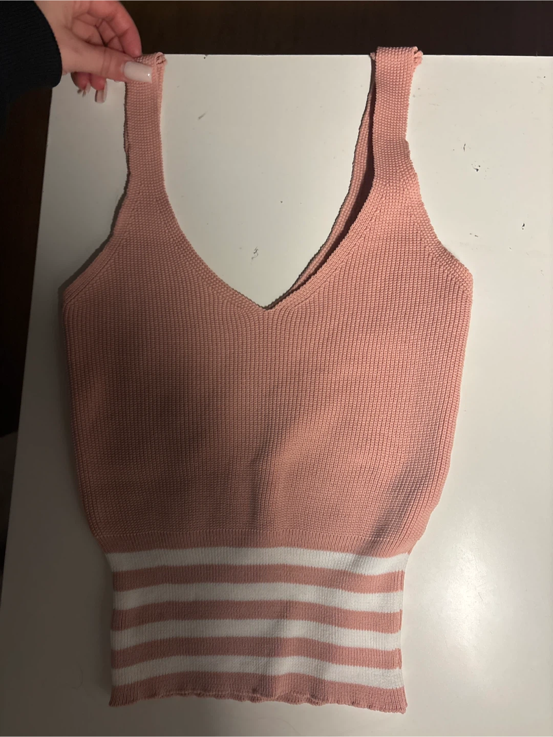 Pink Knit Tank Top