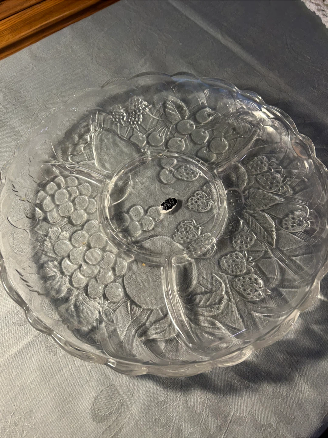 Vintage P&G Glass Divided Serving Dish