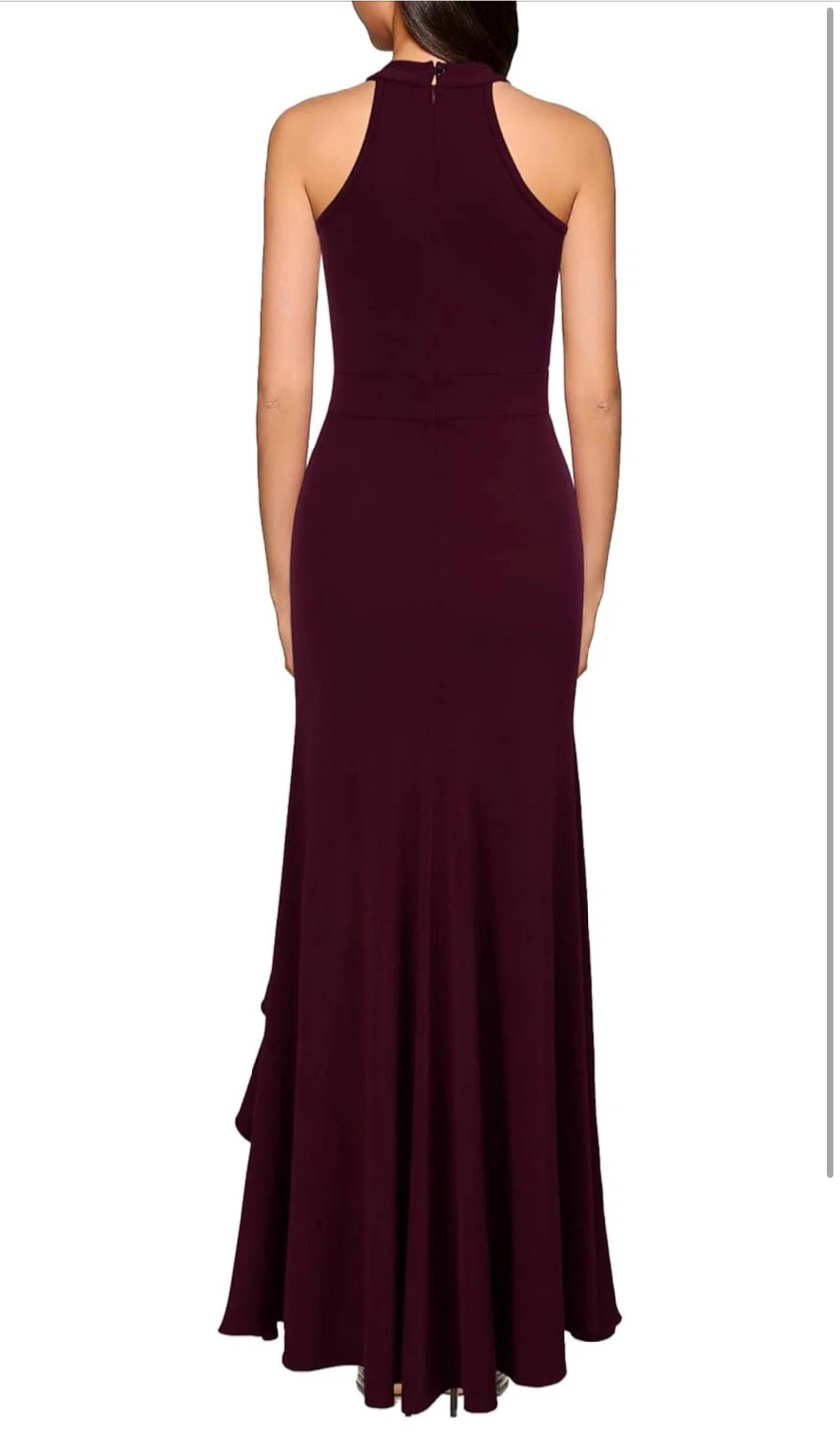 NEW! Woosea Burgundy Ruffle Evening Dress - photo 2