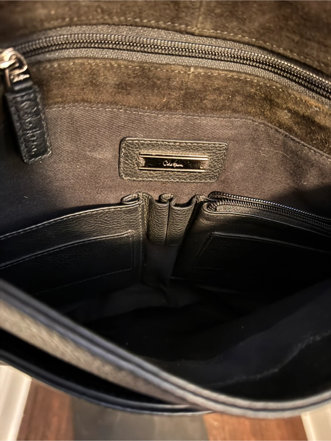 Cole Haan Black Leather Messenger Bag - photo 4