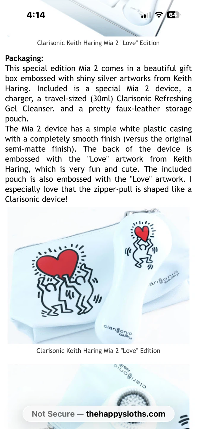 Clarisonic Keith Haring Mia 2 "Love" Edition - New - photo 4