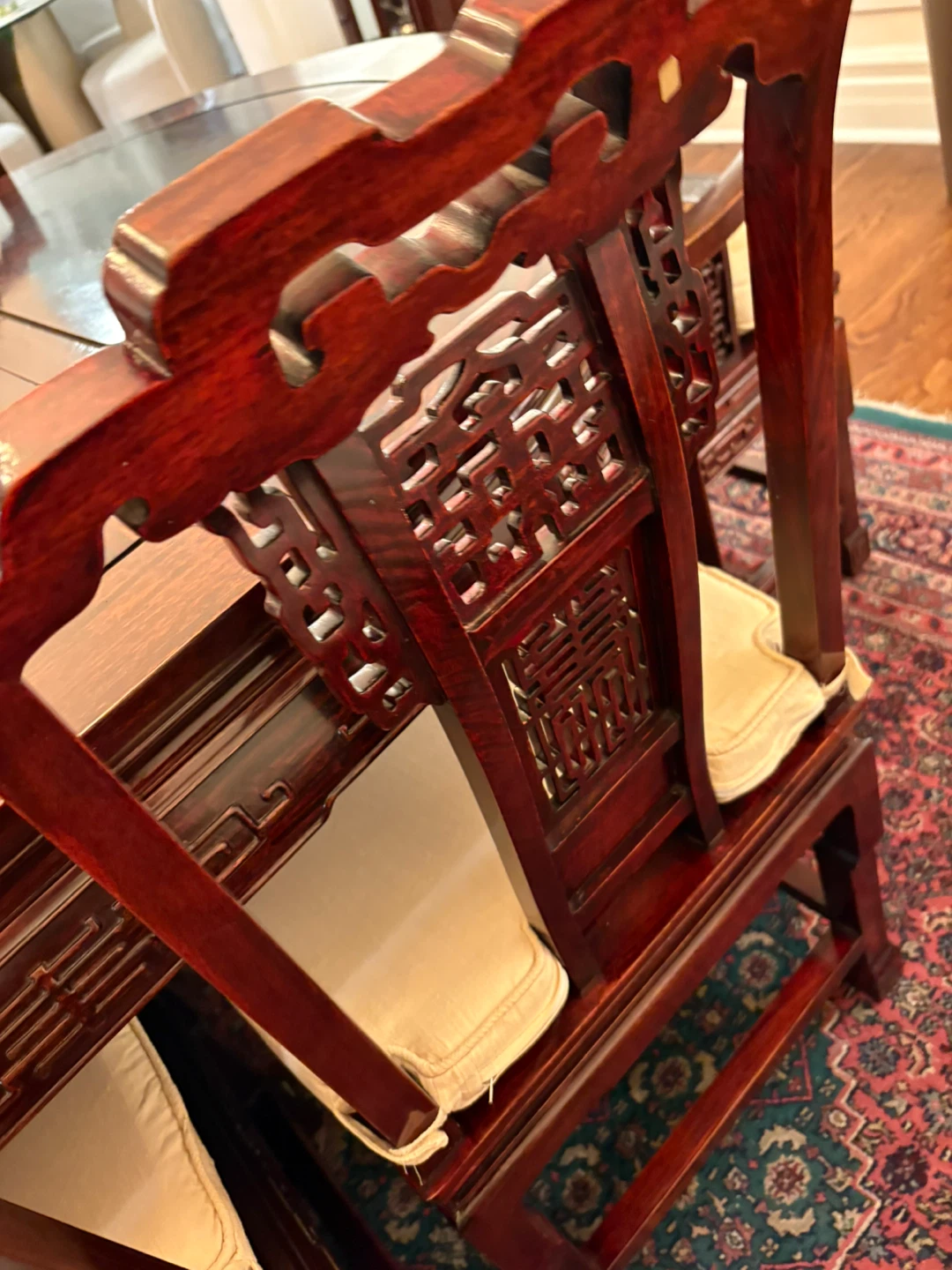 Antique Chinese Chippendale Dining Chairs - Set of 8 - photo 4