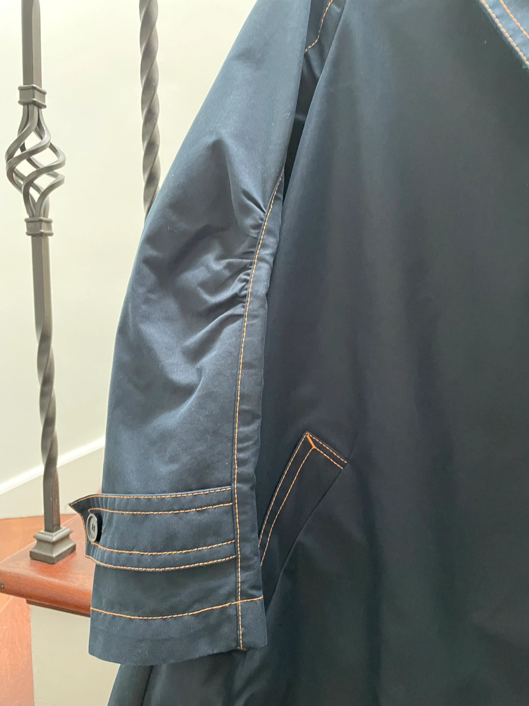 EP Navy Blue Trench Coat - photo 2