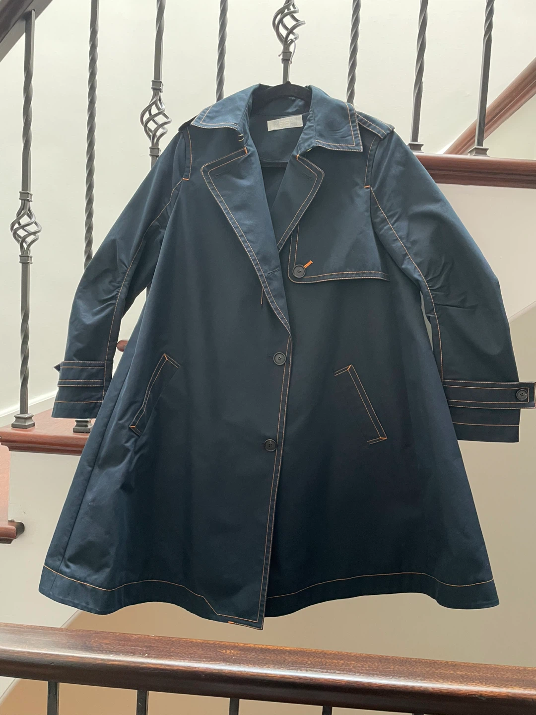 EP Navy Blue Trench Coat