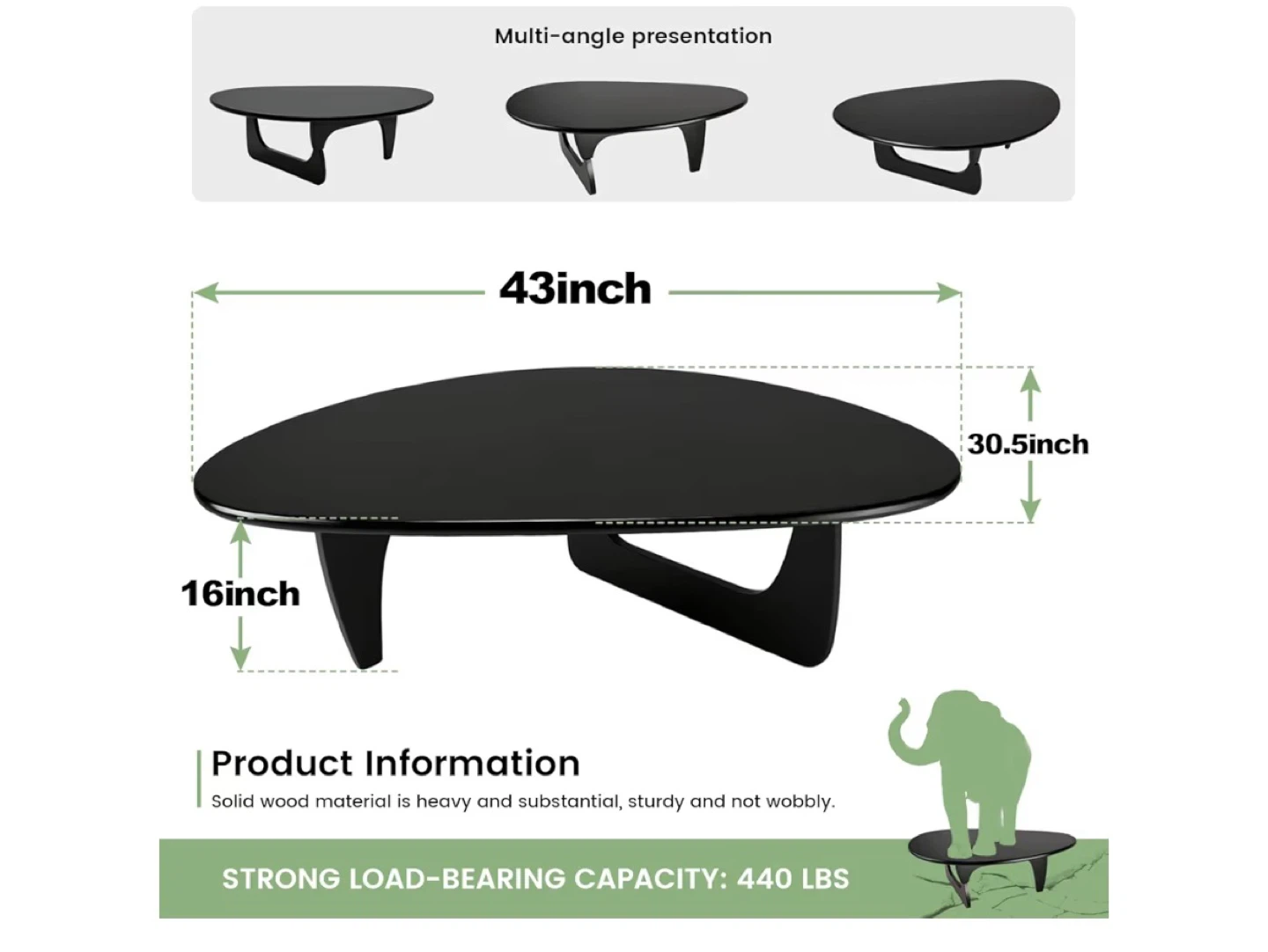 Nordic Solid Wood Coffee Table - photo 2