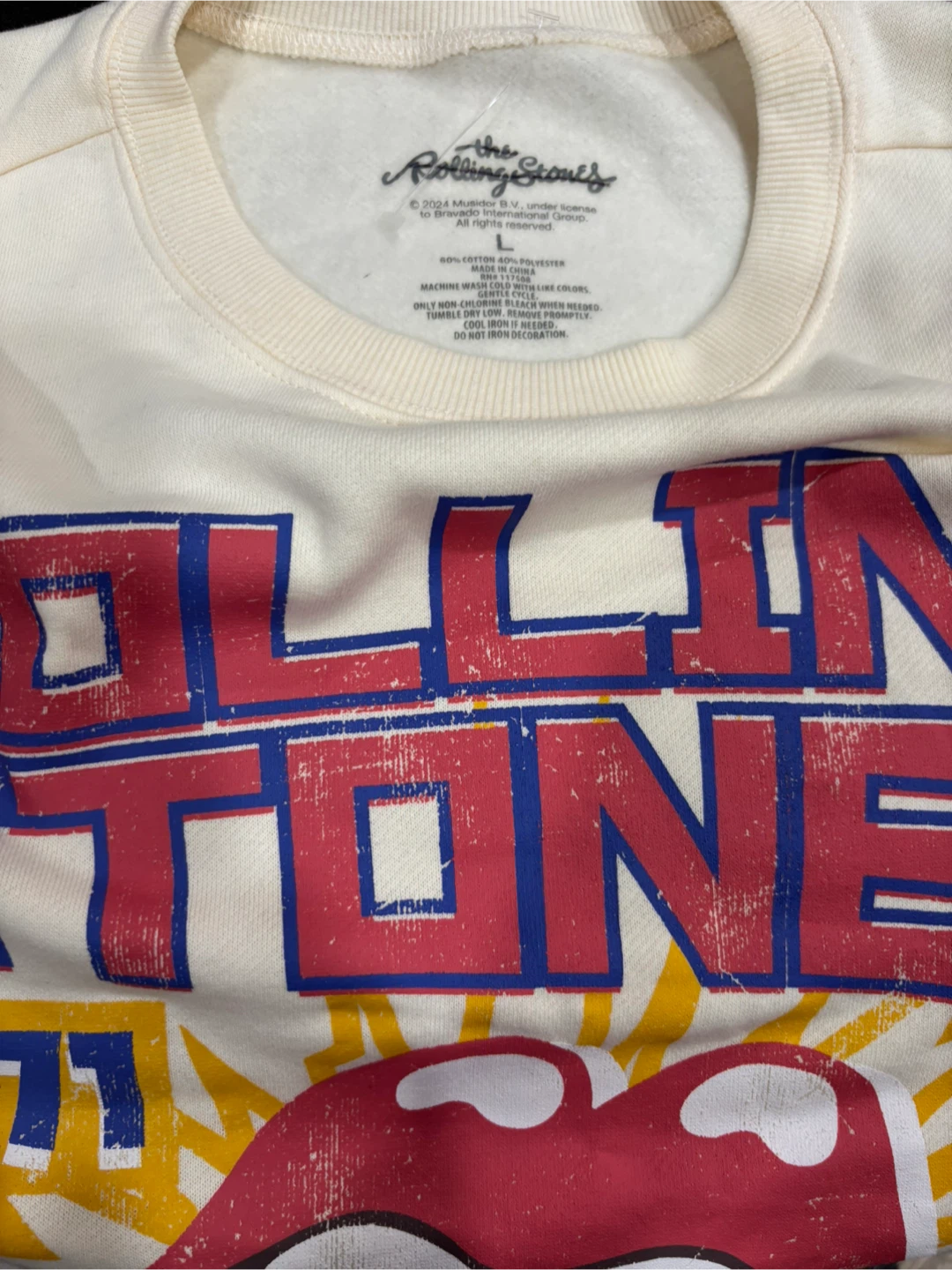 Rolling Stones 1971 U.K. Tour Sweatshirt - Size L - photo 3