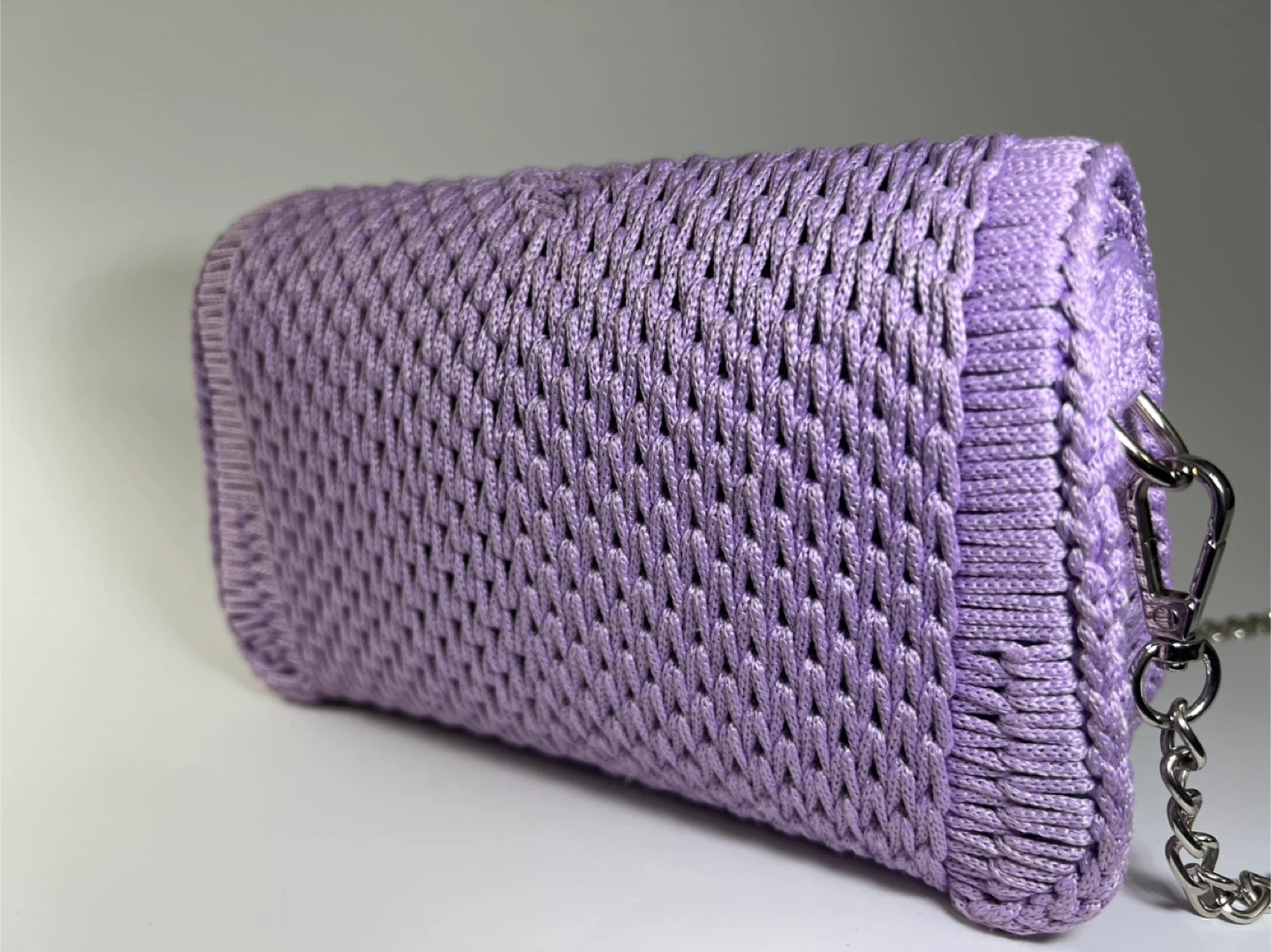 Handmade Lilac Crochet Shoulder Bag - photo 3