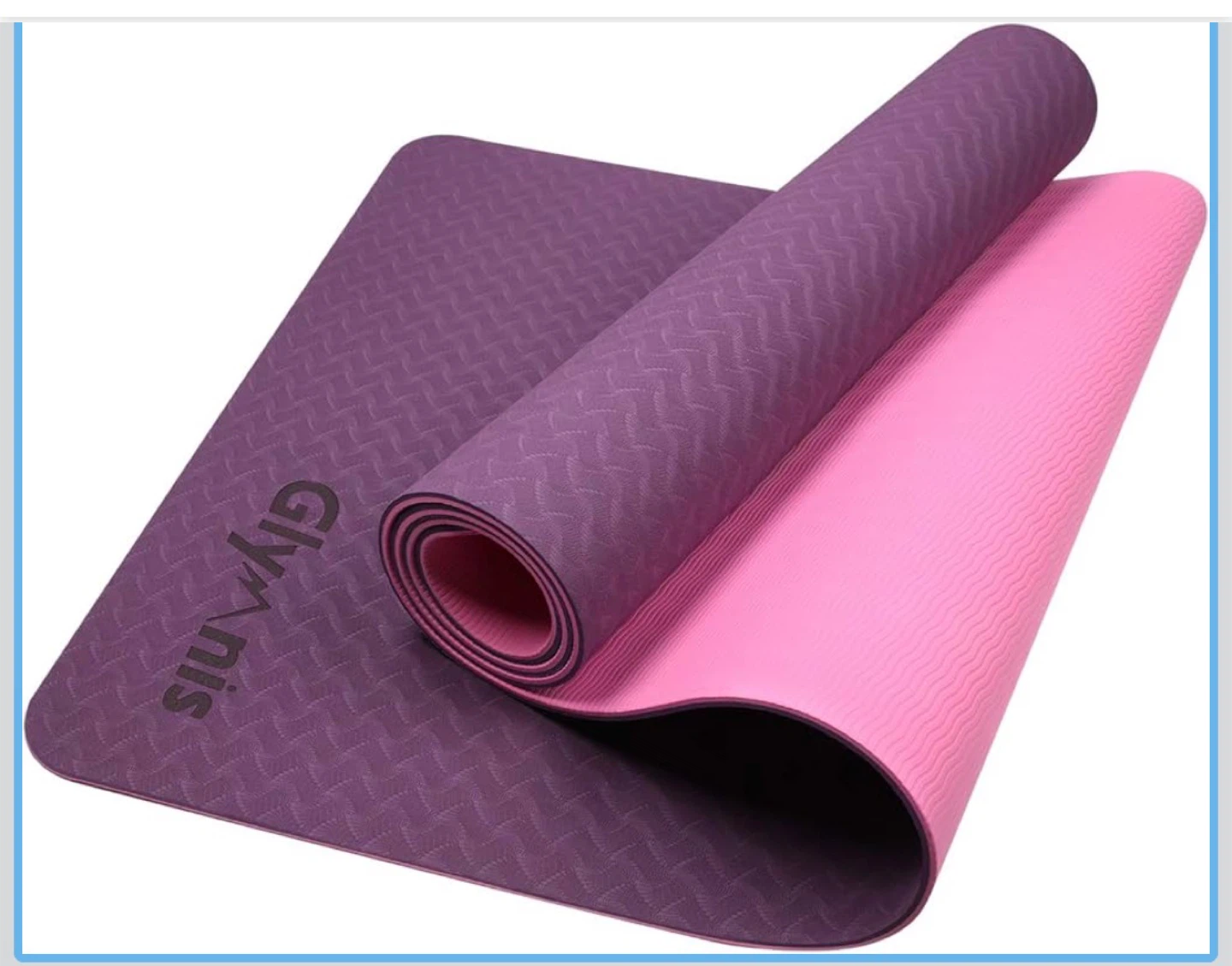 Giyanis Yoga Mat - Purple/Pink, 6mm Thick
