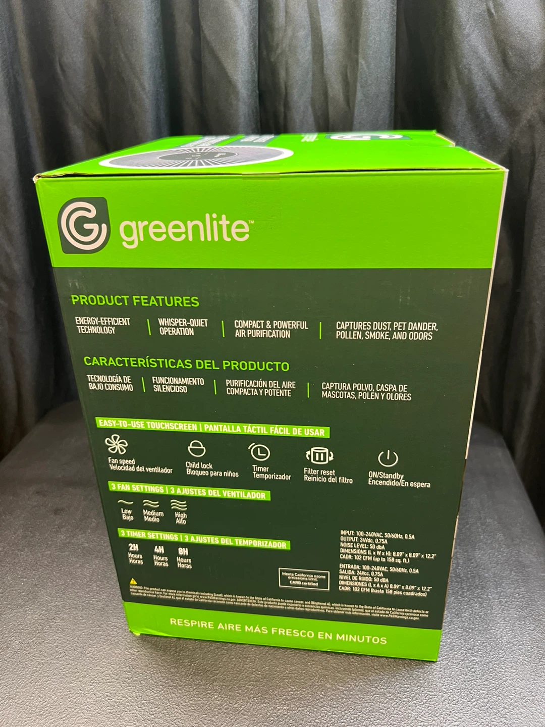 Greenlite Air Purifier + True HEPA H13 Filter - New - photo 2