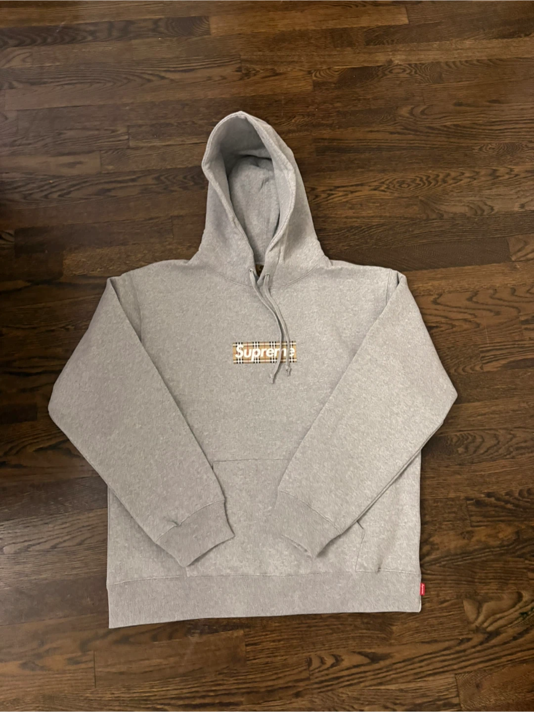 Burberry x Supreme Hoodie Gray