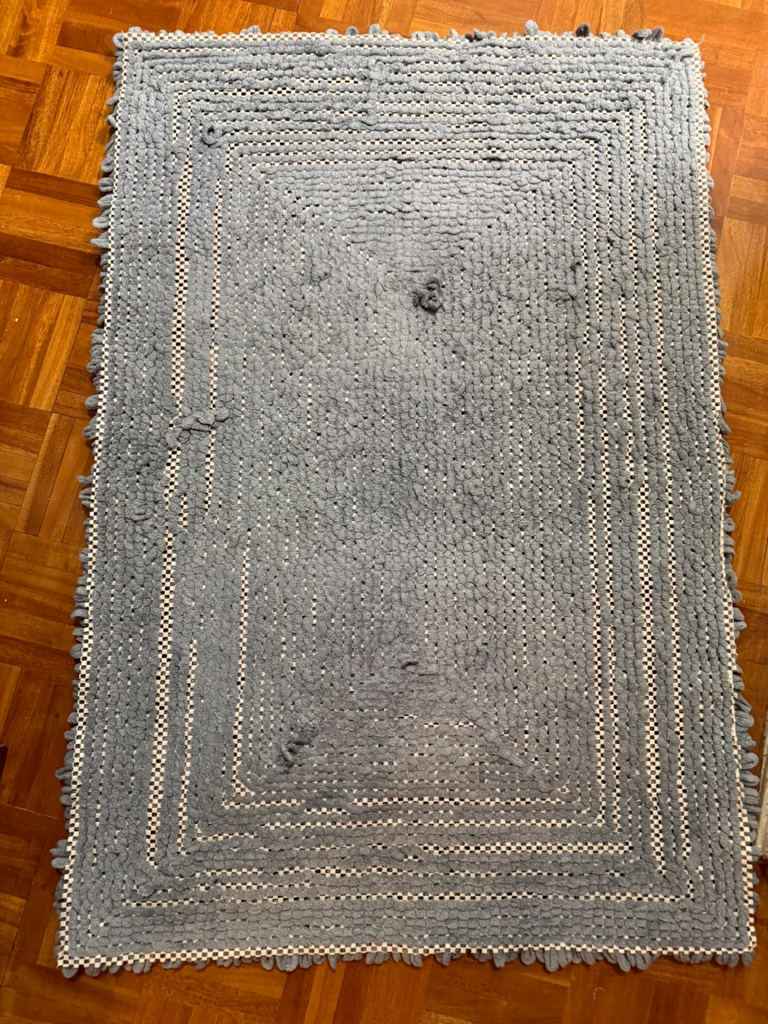 Blue/Grey Shag Rug - photo 3