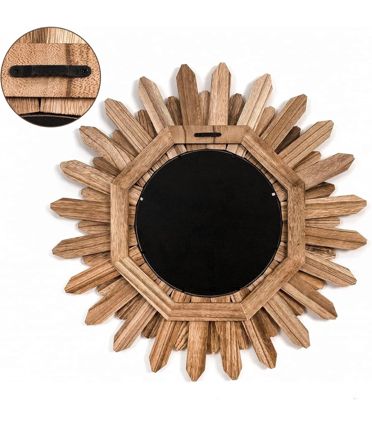 Emfogo Wooden Wall Mirror 21.26" - photo 5