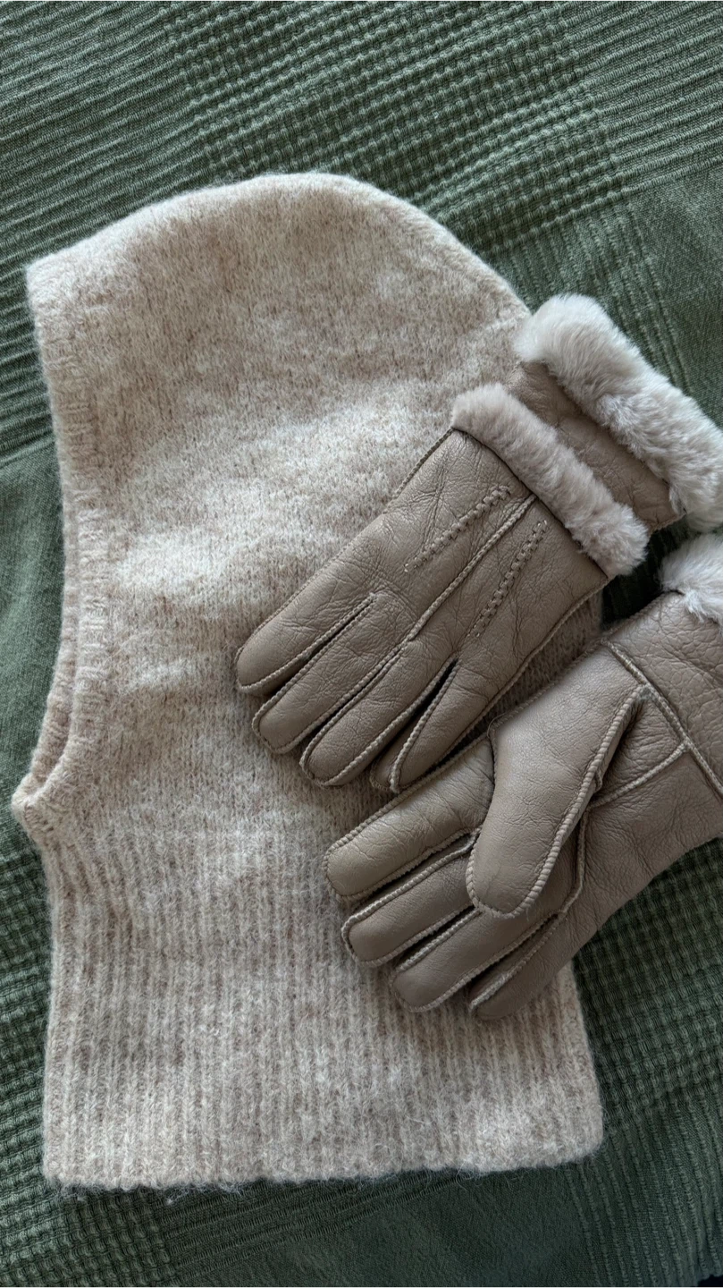 Warm Gloves & Balaclava Zara in beige - photo 4