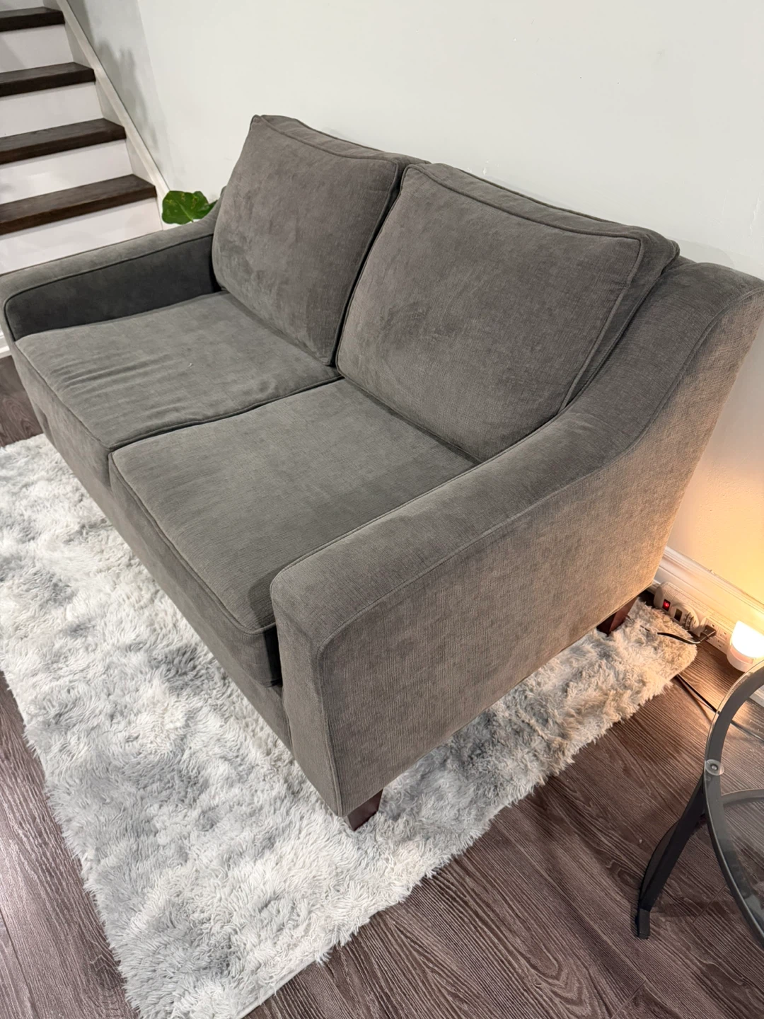 Grey Loveseat Sofa - photo 3