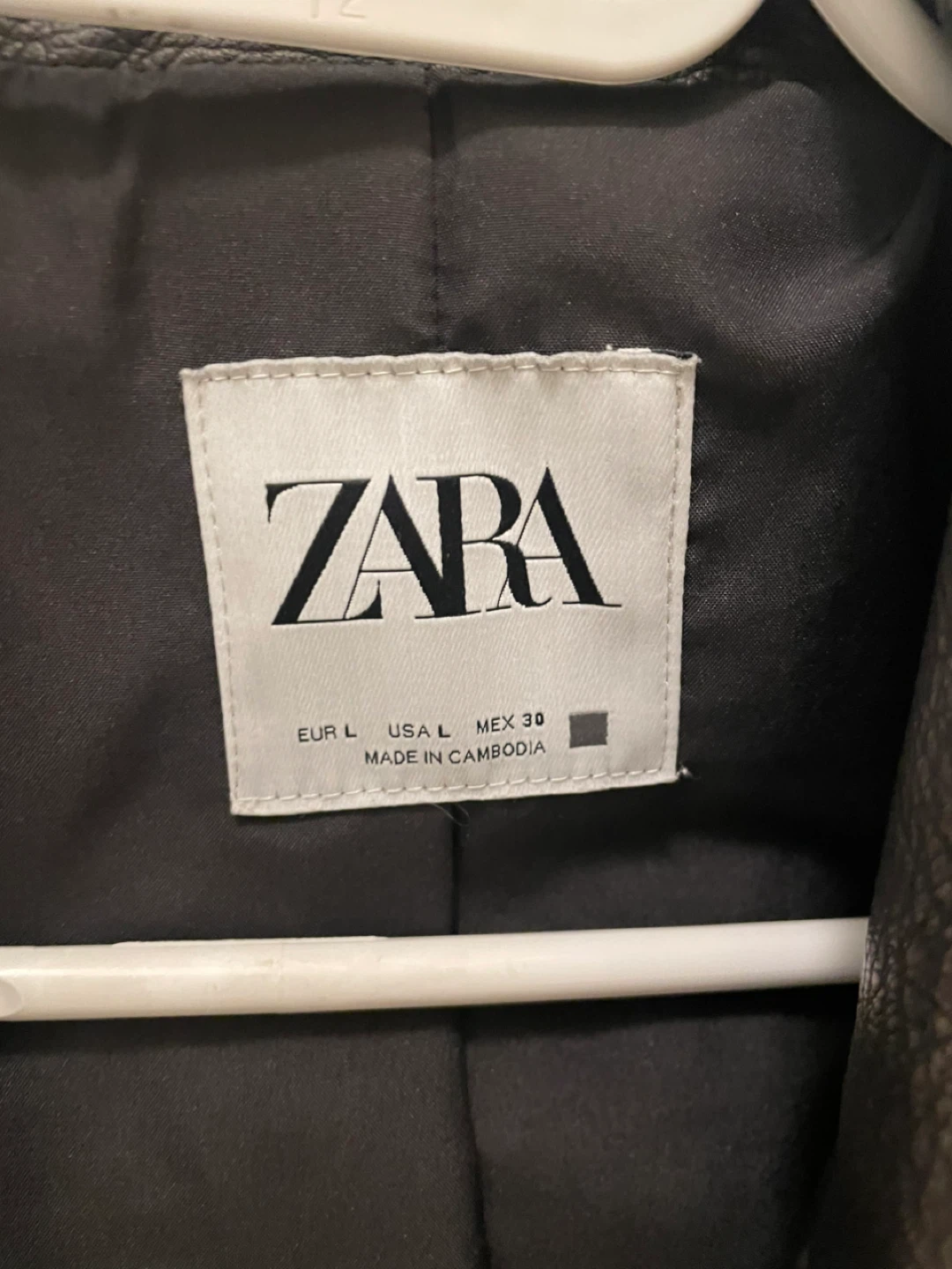 Zara Vegan Leather Biker Jacket - Size L - photo 3