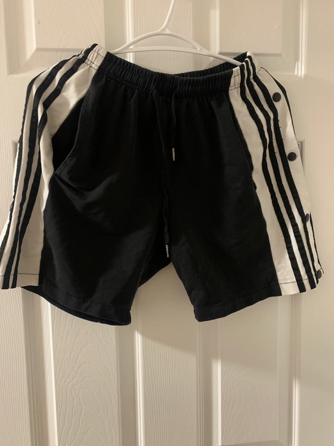 Adidas Black & White Stripe Shorts