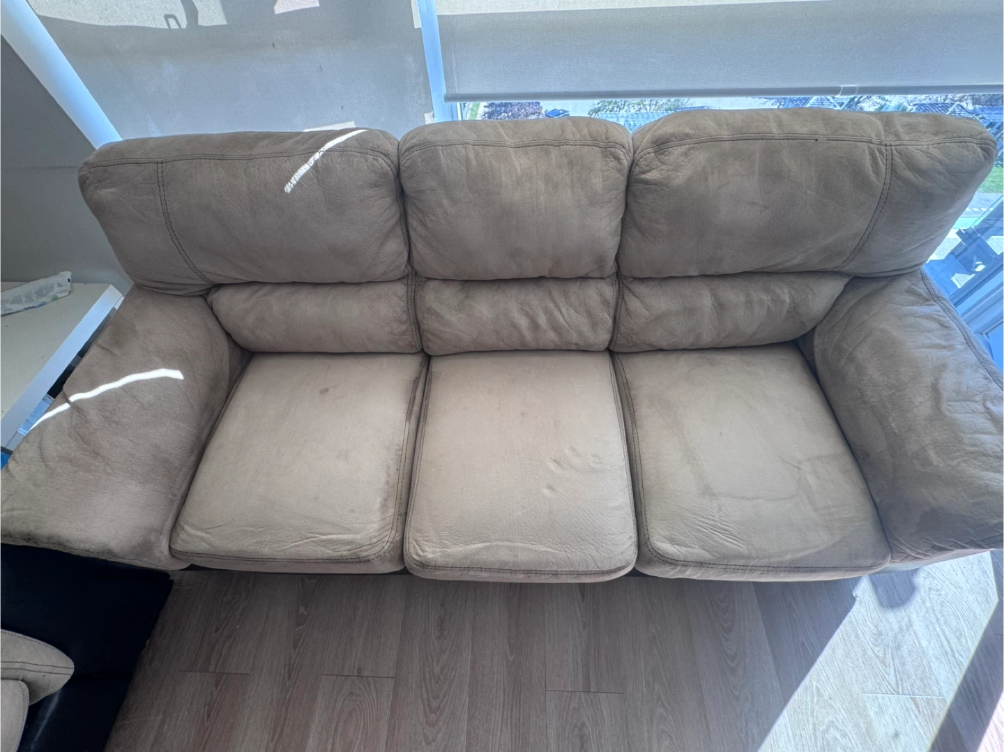 Beige Three-Seater Sofa - photo 2